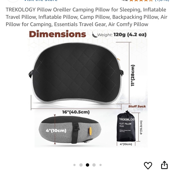 Alluf Deluxe Pillow, Camping Pillow - Picture 6 of 9